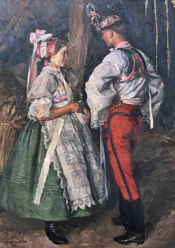 Othmar Růžička – Podlužácký pár ve stodole