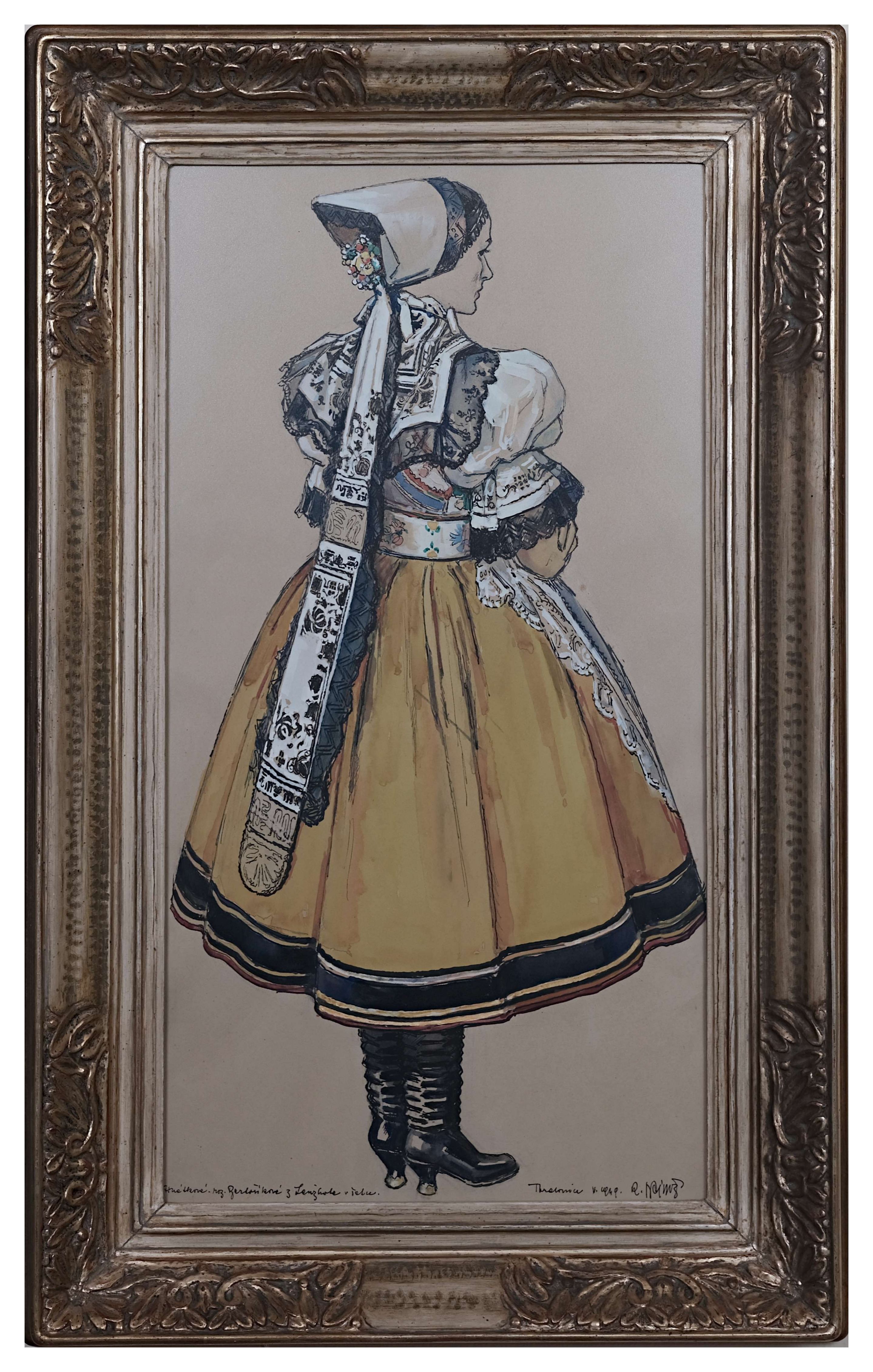 Rudolf Gajdoš – Studie ženy z Lanžhota v šatce