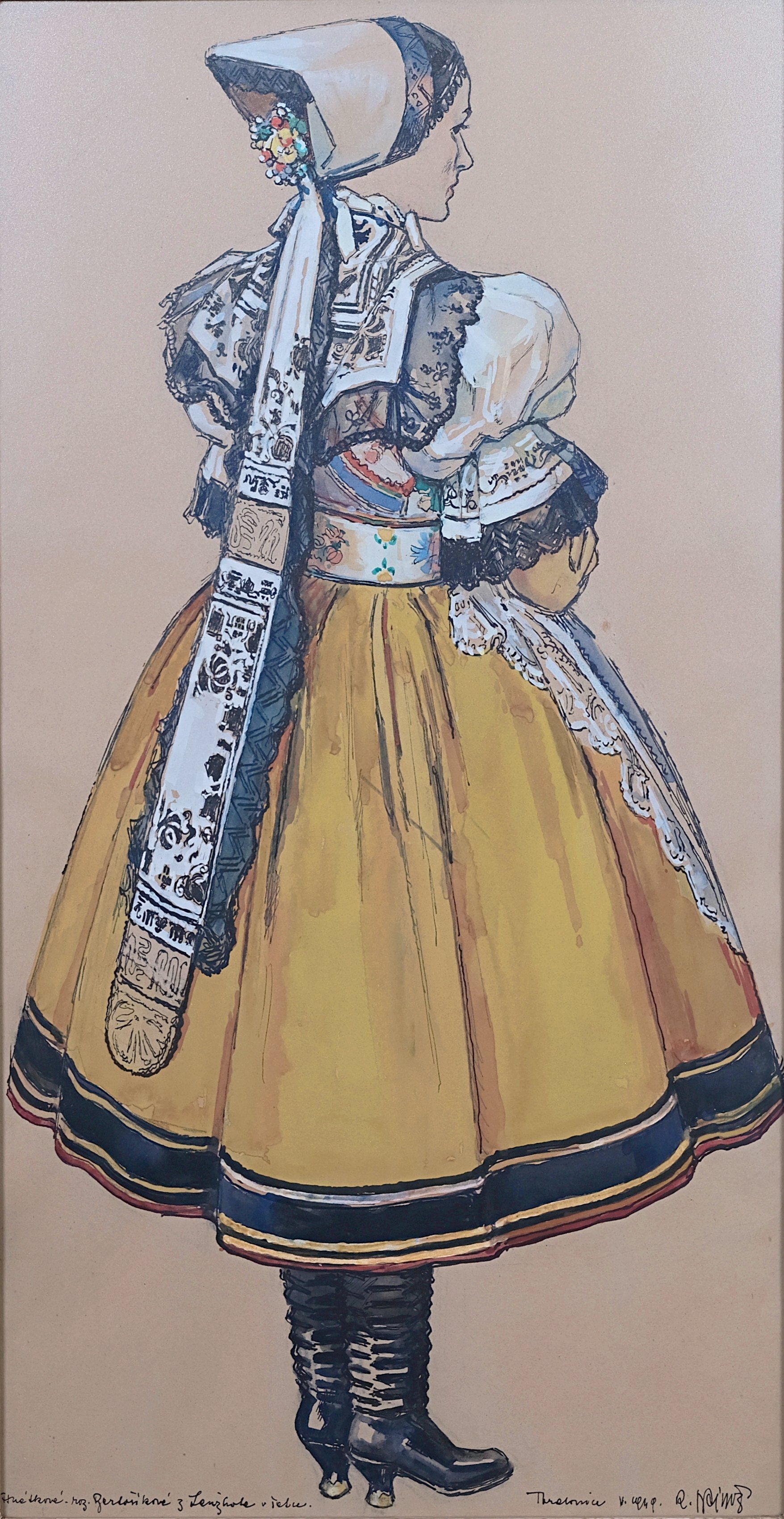 Rudolf Gajdoš – Studie ženy z Lanžhota v šatce