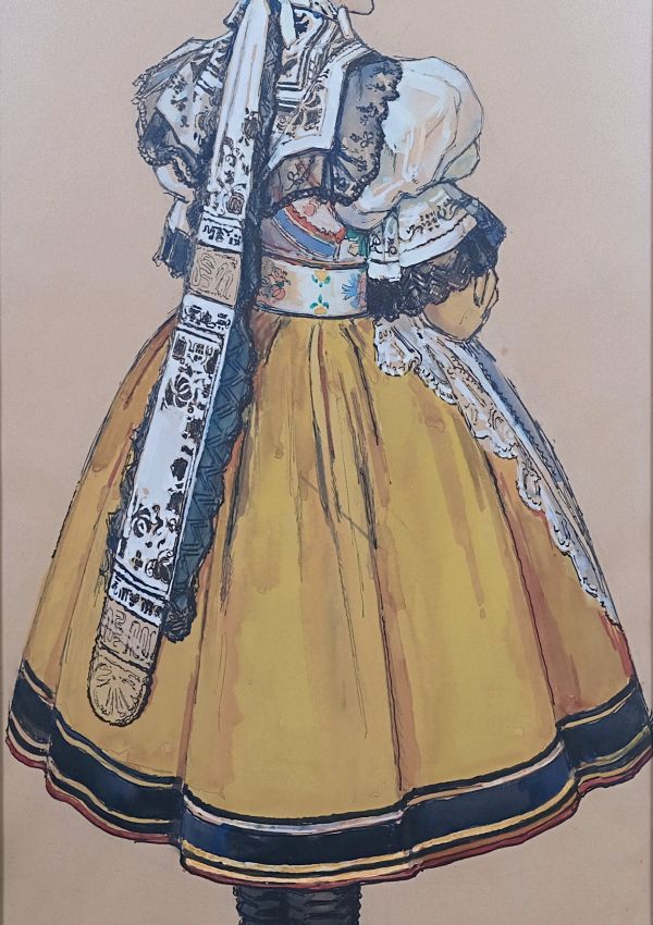 Rudolf Gajdoš – Studie ženy z Lanžhota v šatce