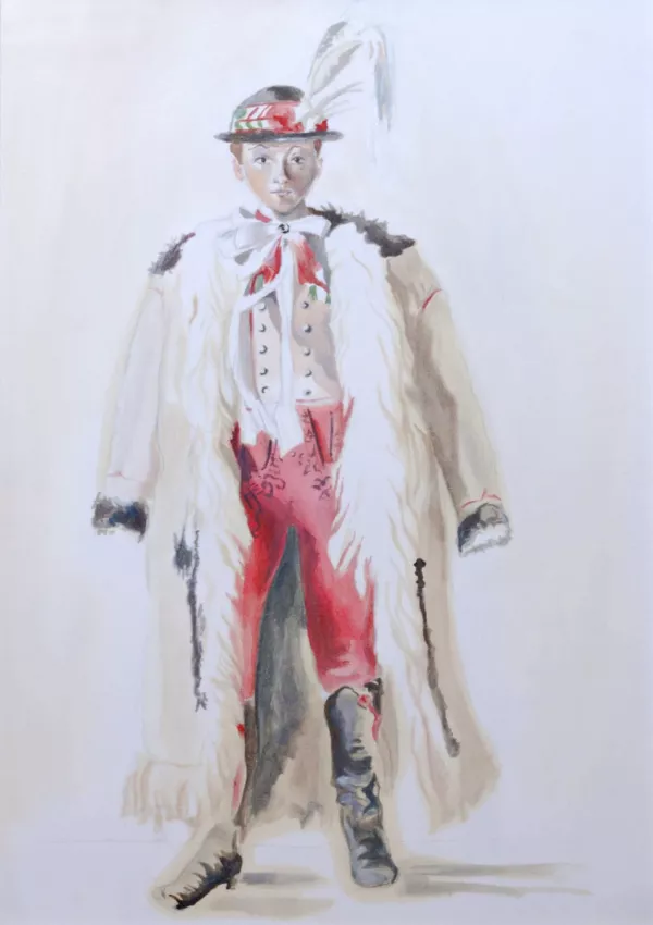 Veronika Benešová – kopie obrazu neznámého autora Selský chlapec z Lednice – ze sbírky Liechtenstein collections