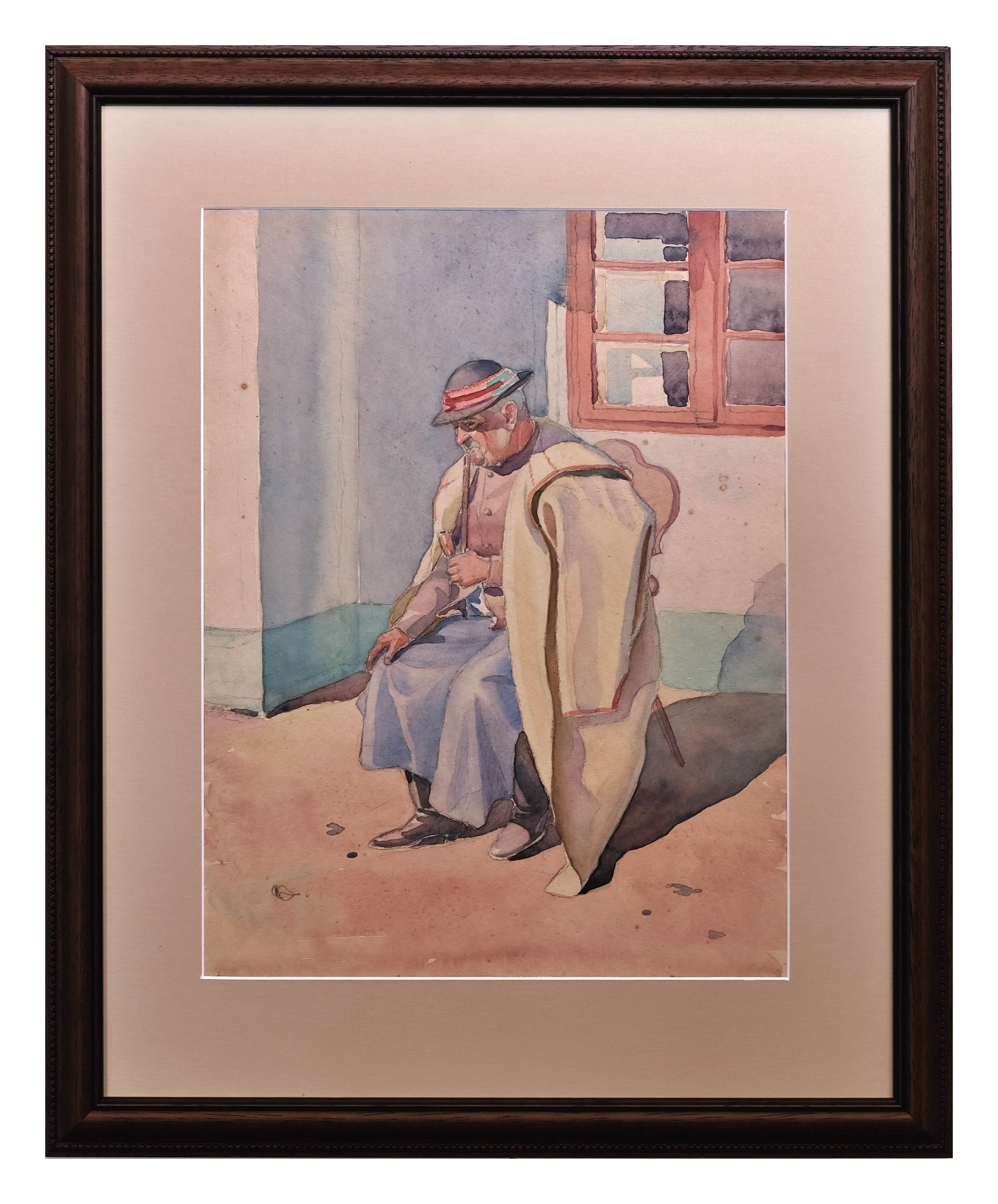 Karel Božek – Muž v halině na dvorku