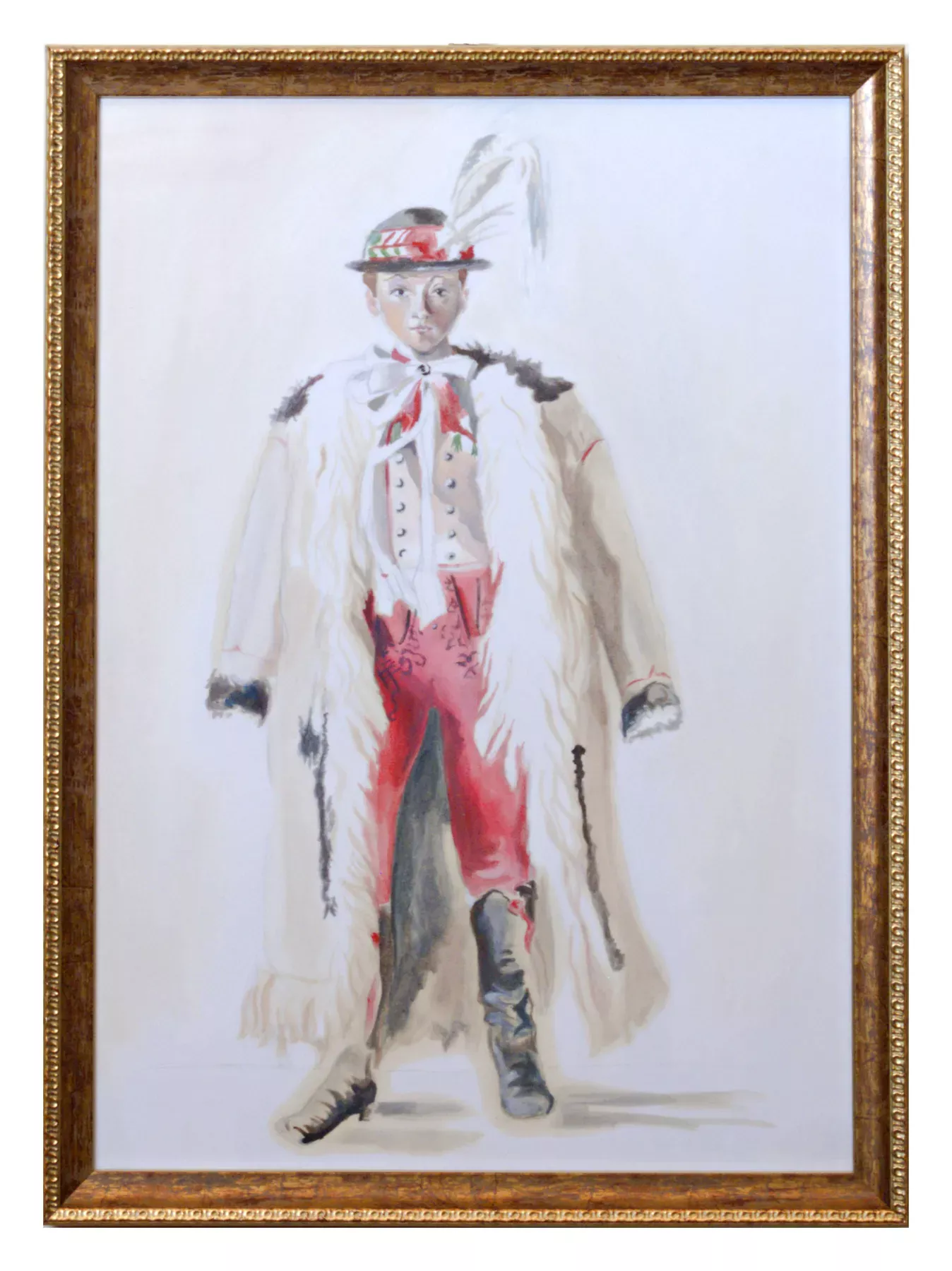 Veronika Benešová – kopie obrazu neznámého autora Selský chlapec z Lednice – ze sbírky Liechtenstein collections