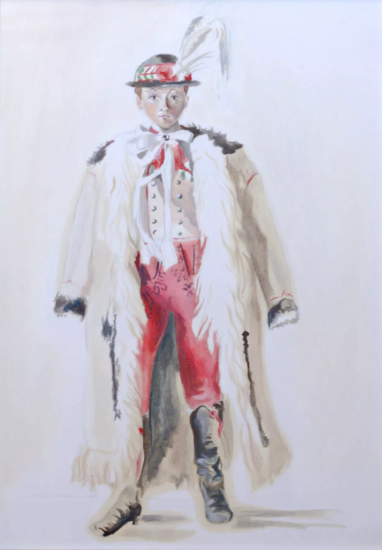 Veronika Benešová – kopie obrazu neznámého autora Selský chlapec z Lednice – ze sbírky Liechtenstein collections