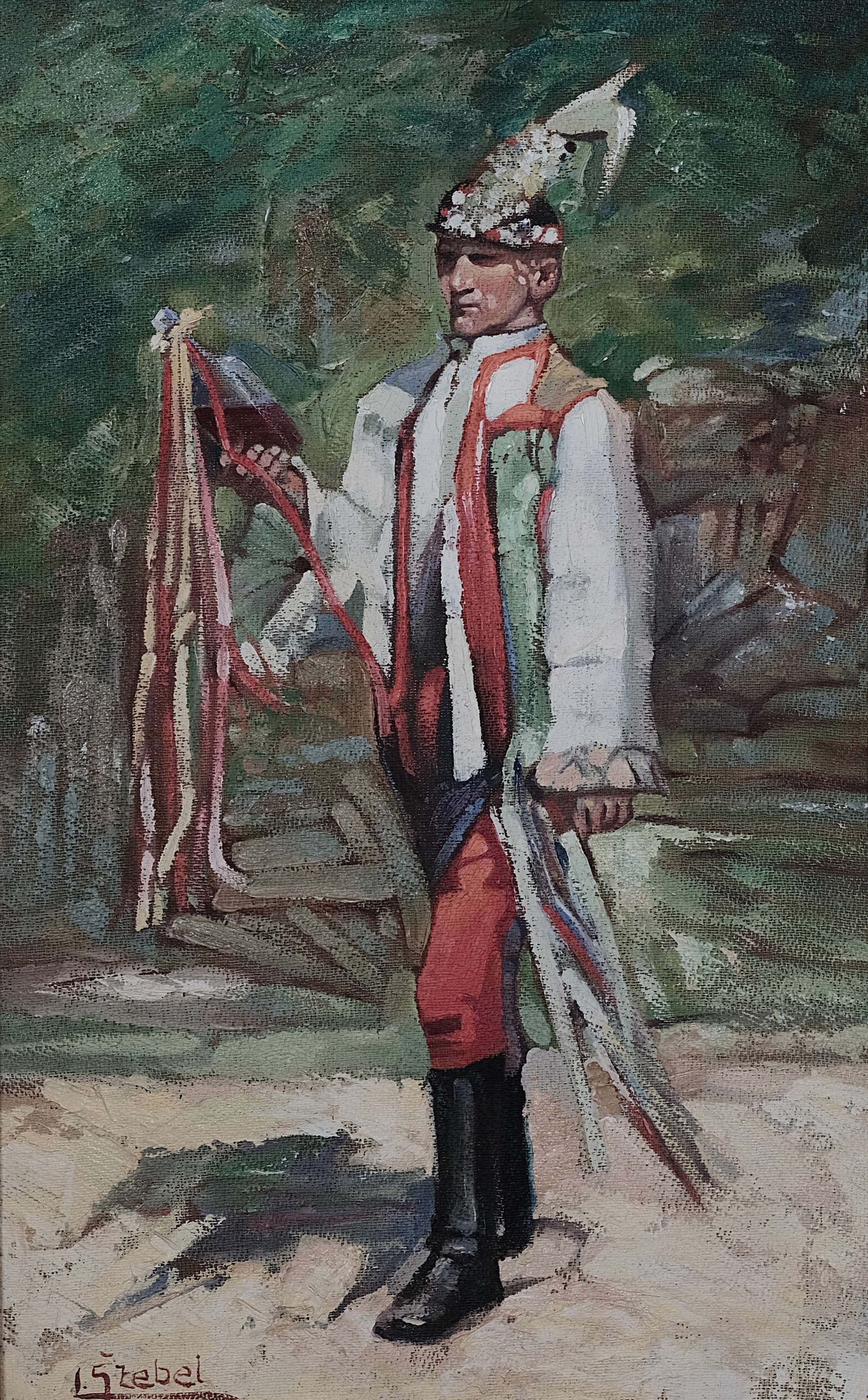 L. Štebel – kopie obrazu Aloise Kalvody Ženich z Týnce