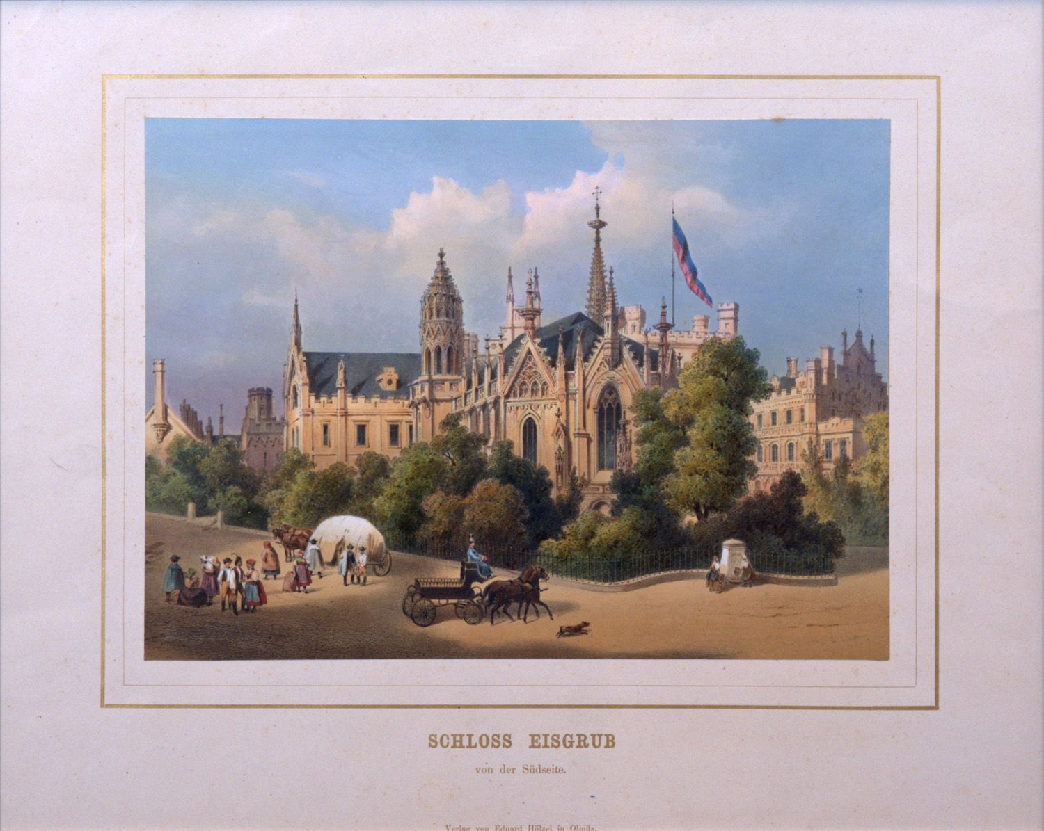 August Haun – Krojovaní u zámku Lednice