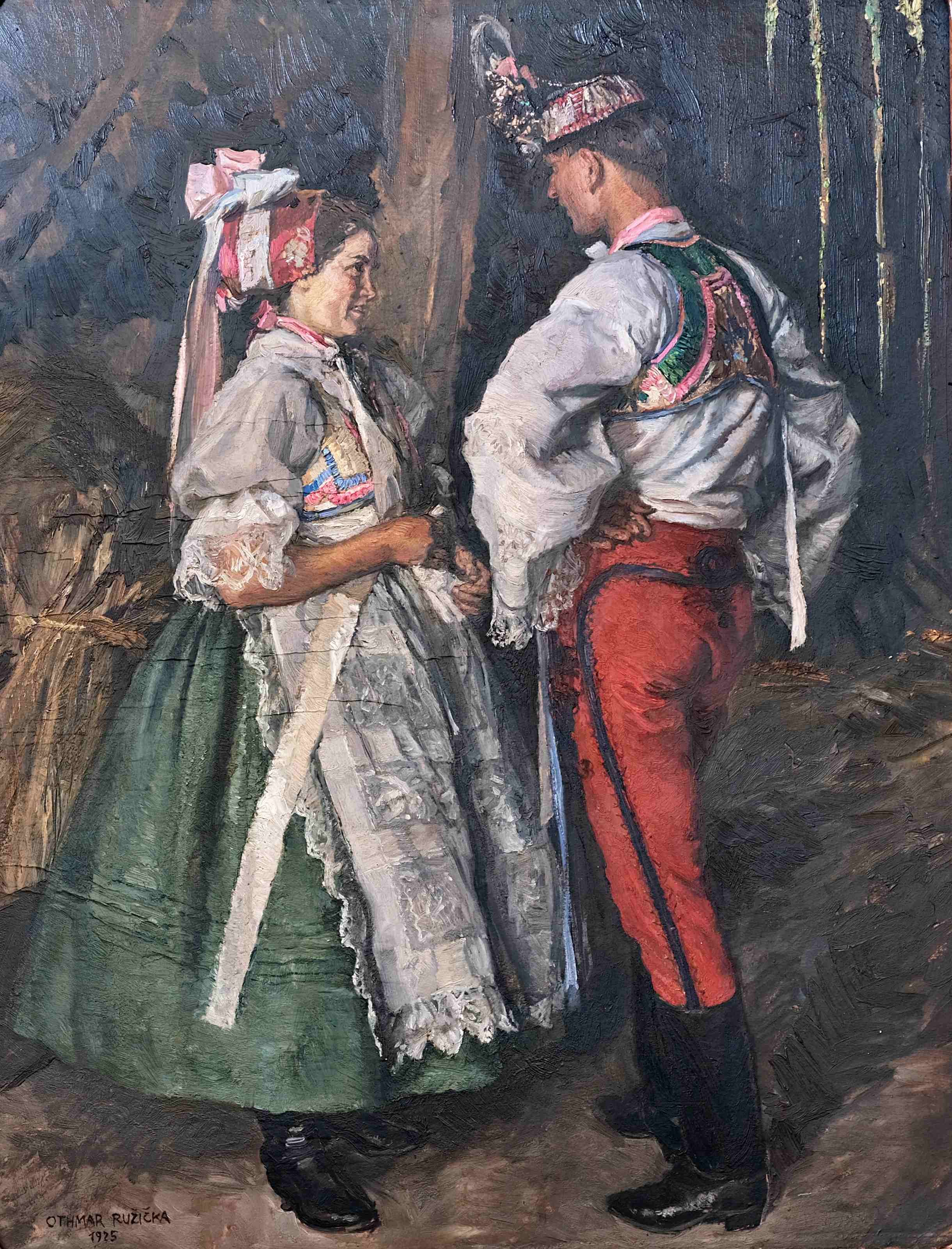 Othmar Růžička – Podlužácký pár ve stodole