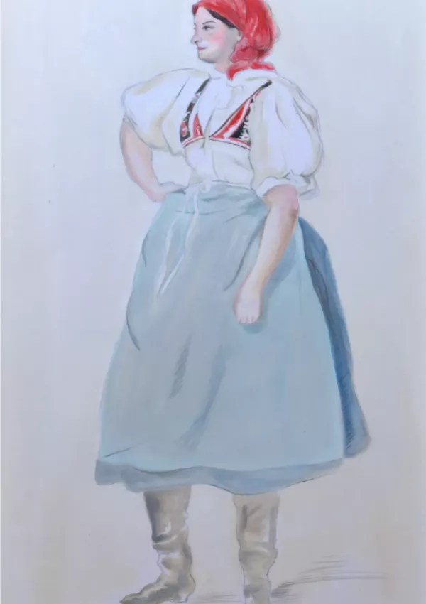 Veronika Benešová – kopie obrazu Josefa Mánesa Děvče z Břeclavy