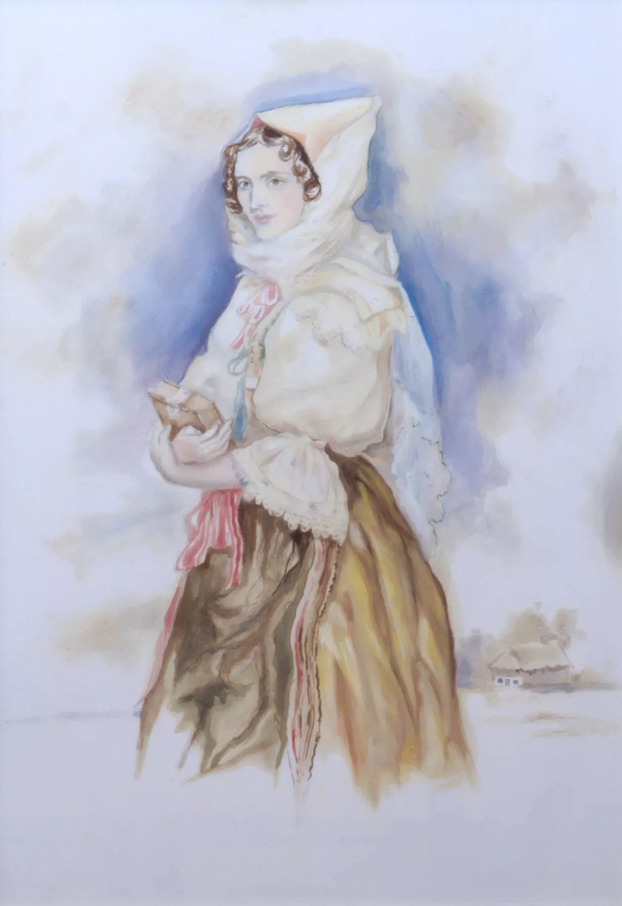 Veronika Benešová – kopie obrazu Josefa Kriehubera Princezna Marie Franzizska von Liechtenstein v kroji - ze sbírky Liechtenstein collections