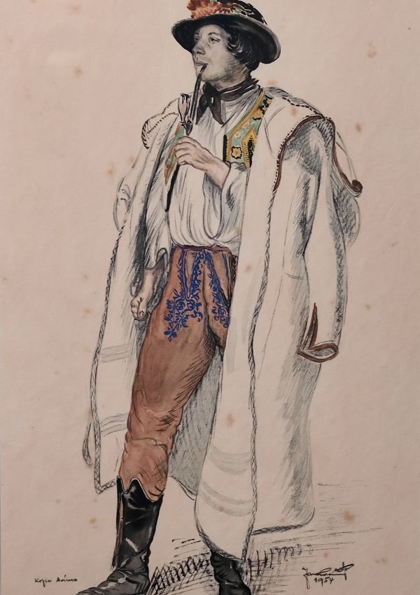 Signatura nerozluštěna – kopie obrazu Josefa Mánesa z 50. let 19. stol. - Jan Suchánek v halině