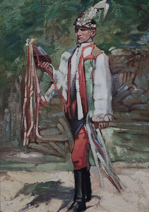 L. Štebel – kopie obrazu Aloise Kalvody Ženich z Týnce