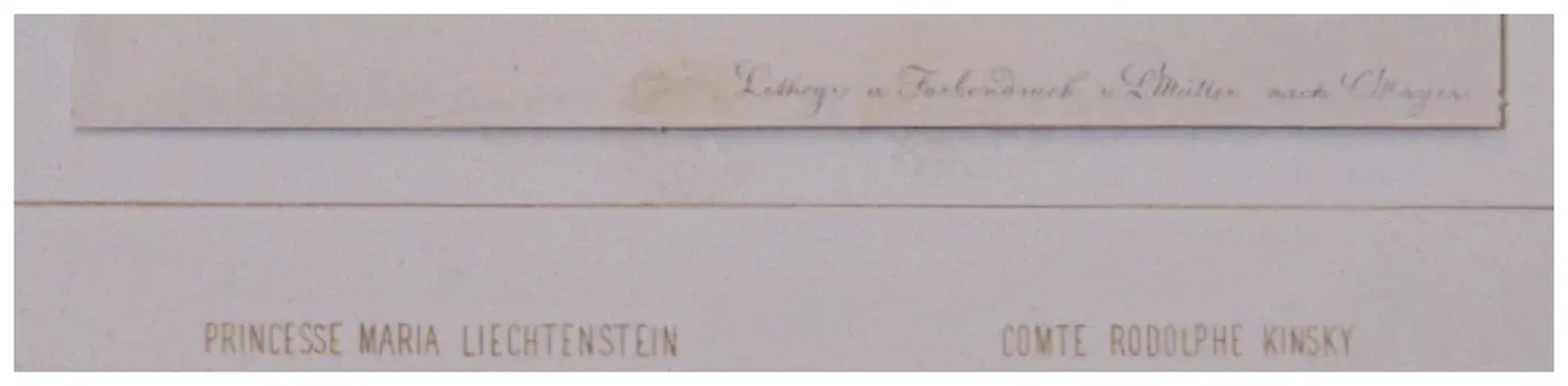 Marie princezna z Lichtenštejna a její manžel Rudolf Hrabě Kinský na vídeňském plese v kroji z Podluží