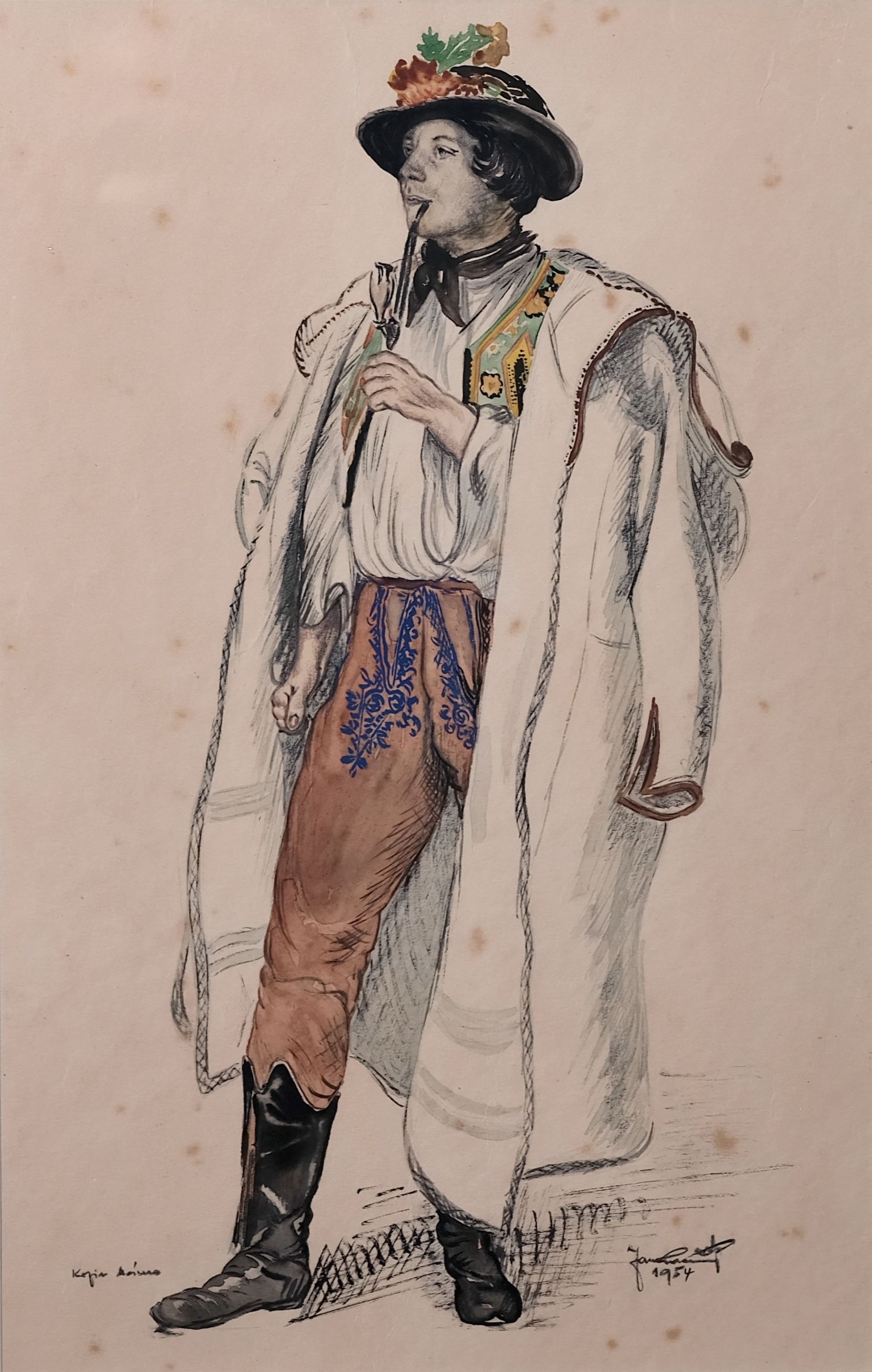 Signatura nerozluštěna – kopie obrazu Josefa Mánesa z 50. let 19. stol. - Jan Suchánek v halině